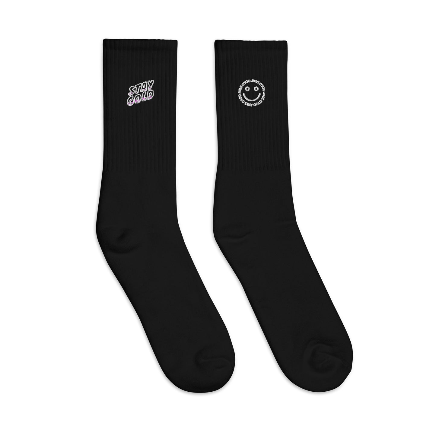 Stay Gold Embroidered socks